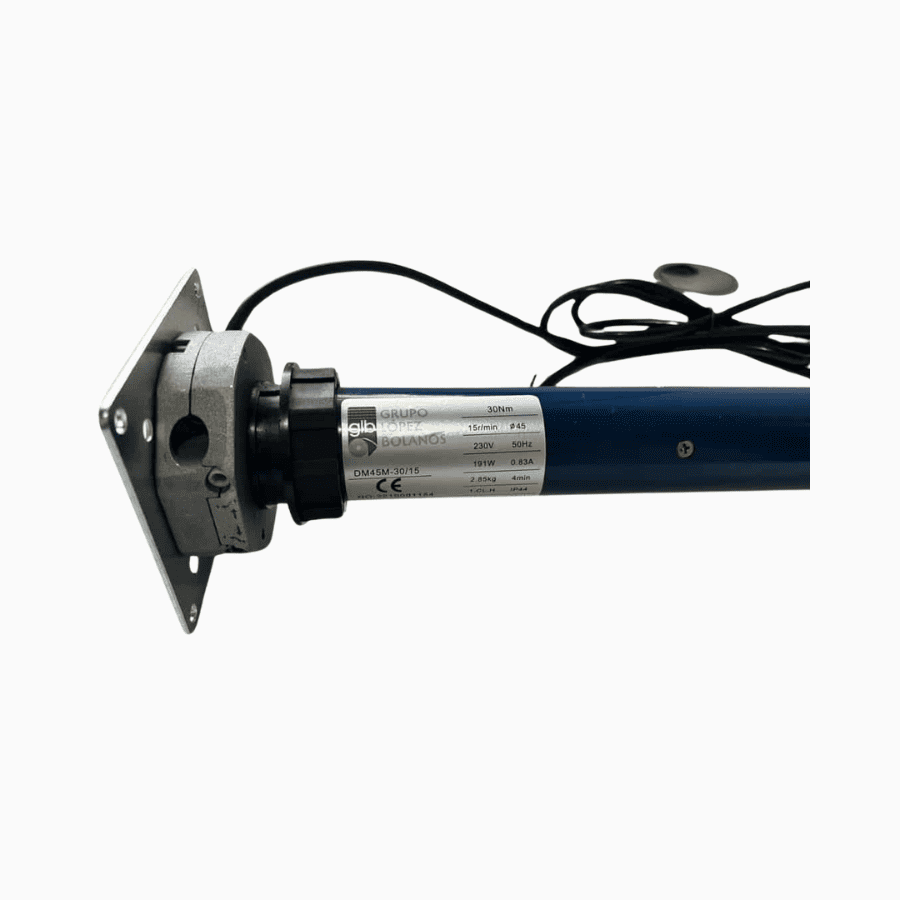 Motor Tubular 30NM Eje 45mm Limite Mecánico